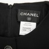 CHANEL T 38 in black wool jersey