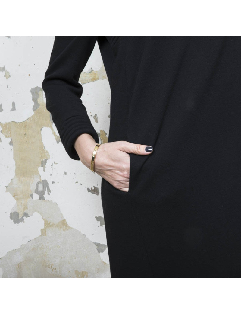 Robe CHANEL T 38 en jersey noir