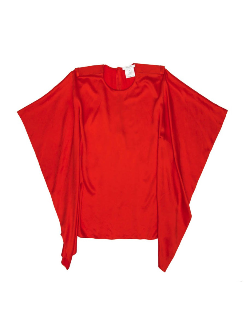 Blouse T 38 GIVENCHY en soie rouge vif