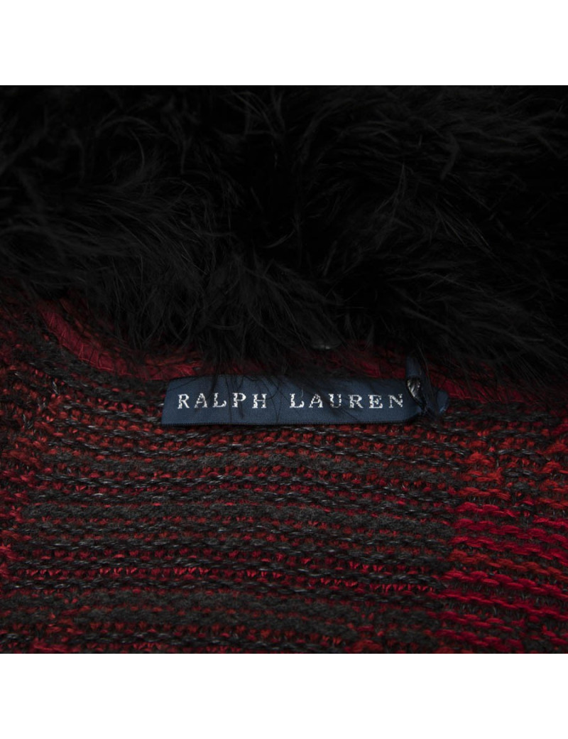 Gilet RALPH LAUREN col en plume noire
