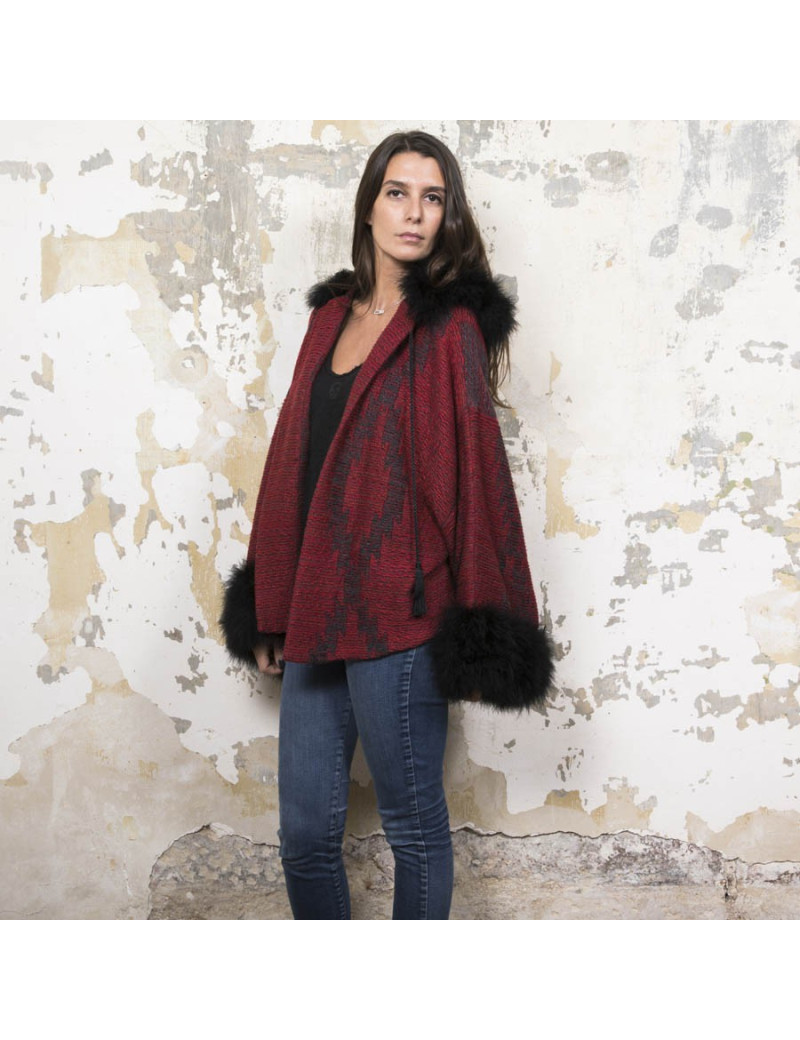 Gilet RALPH LAUREN col en plume noire