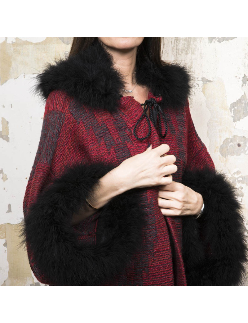 Gilet RALPH LAUREN col en plume noire