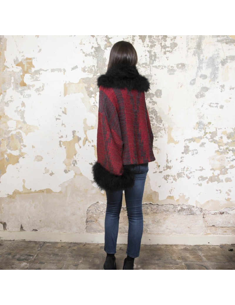 Gilet RALPH LAUREN col en plume noire