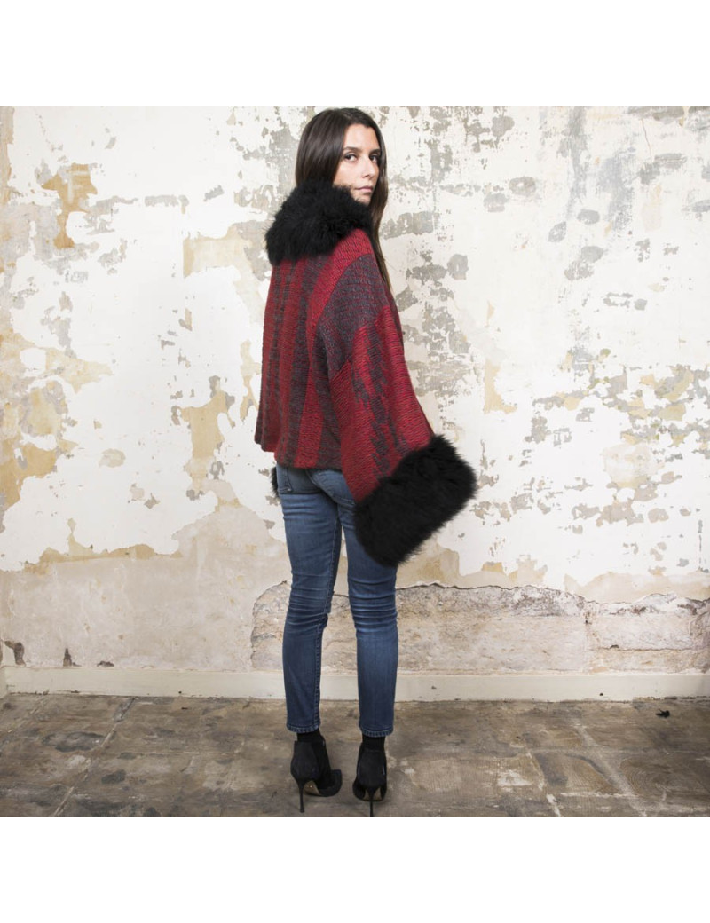 Gilet RALPH LAUREN col en plume noire