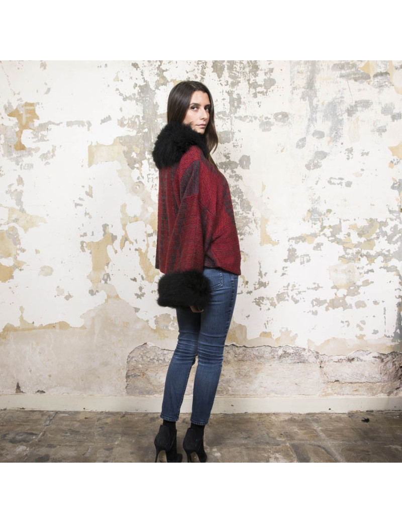 Gilet RALPH LAUREN col en plume noire