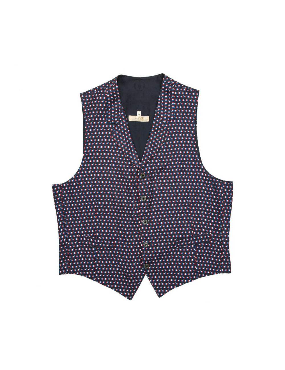 Gilet drapeau tricolore T 50 en soie HERMES