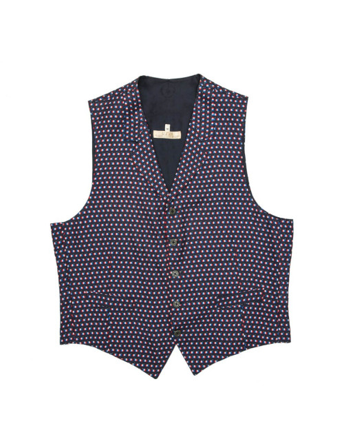 Gilet drapeau tricolore T 50 en soie HERMES