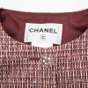  CHANEL jacket size 40 in burgundy fabric with gold metallic threads