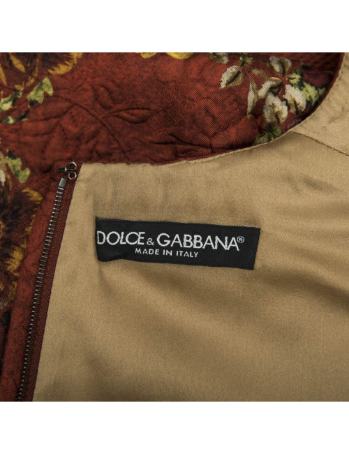 DOLCE & GABBANA T 36 dress with floral printed embossed polyester