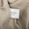 CHANEL set jacket and top 38FR in green beige fabric and silver threads