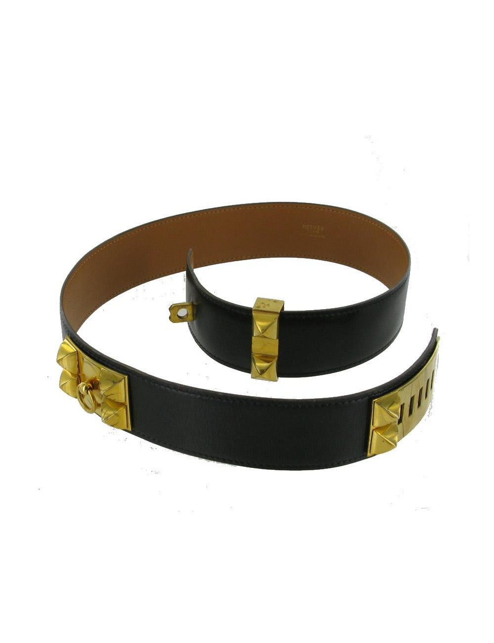Ceinture "Medor"T72 HERMES vintage en box noir