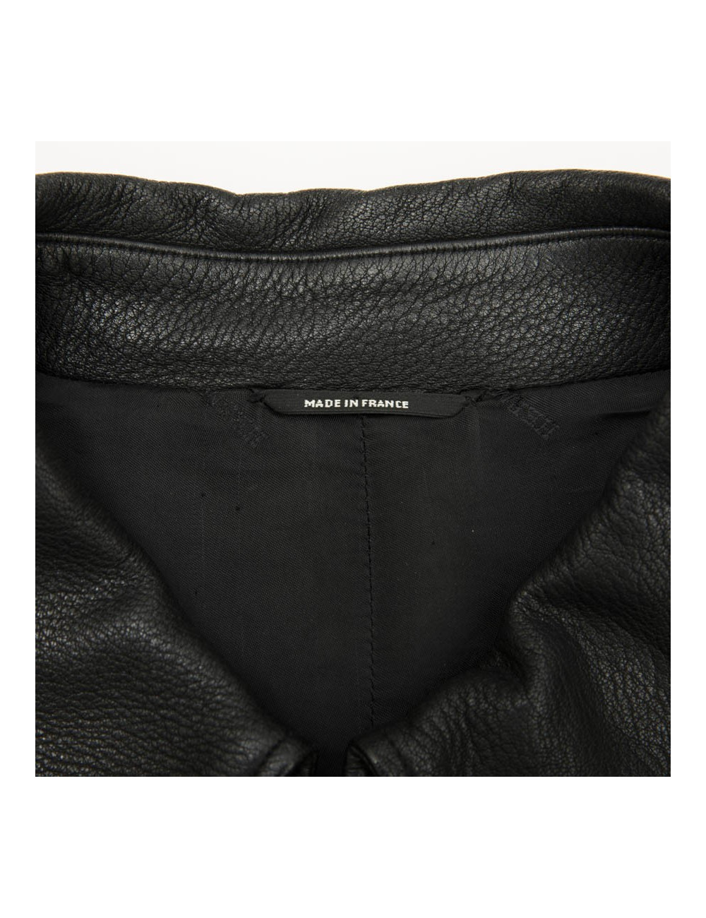 HERMES T 54 men's jacket in black Clémence calf leather