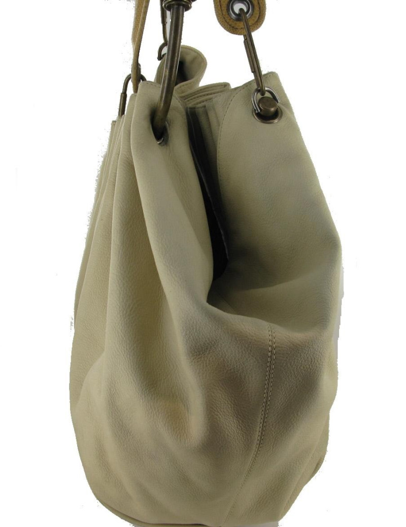 Sac besace LANVIN beige clair