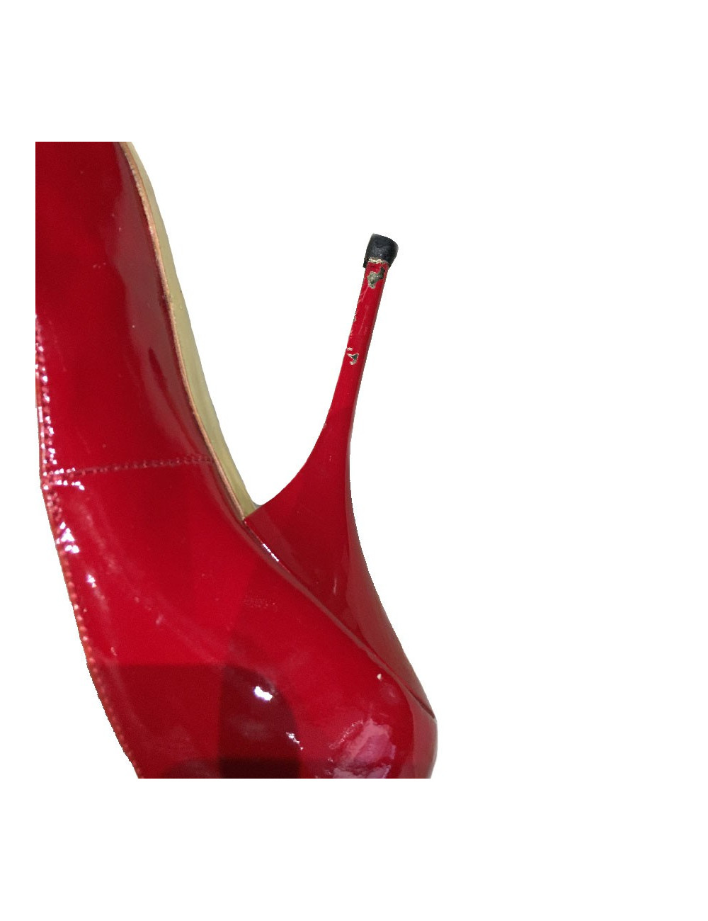 Escarpins GIANMARCO LORENZI T37 cuir verni rouge
