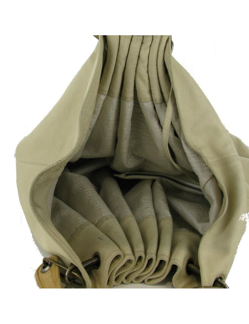 Sac besace LANVIN beige clair