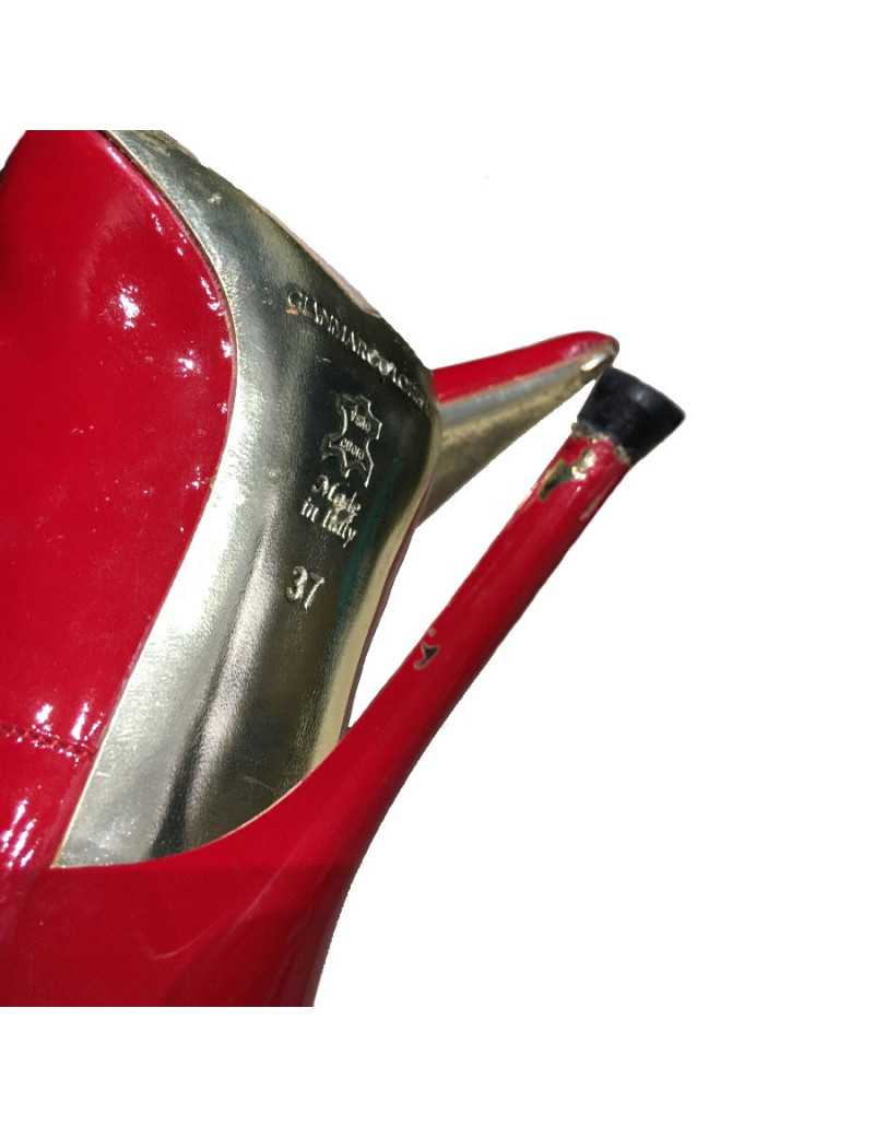 GIANMARCO LORENZI T37 red patent leather pumps