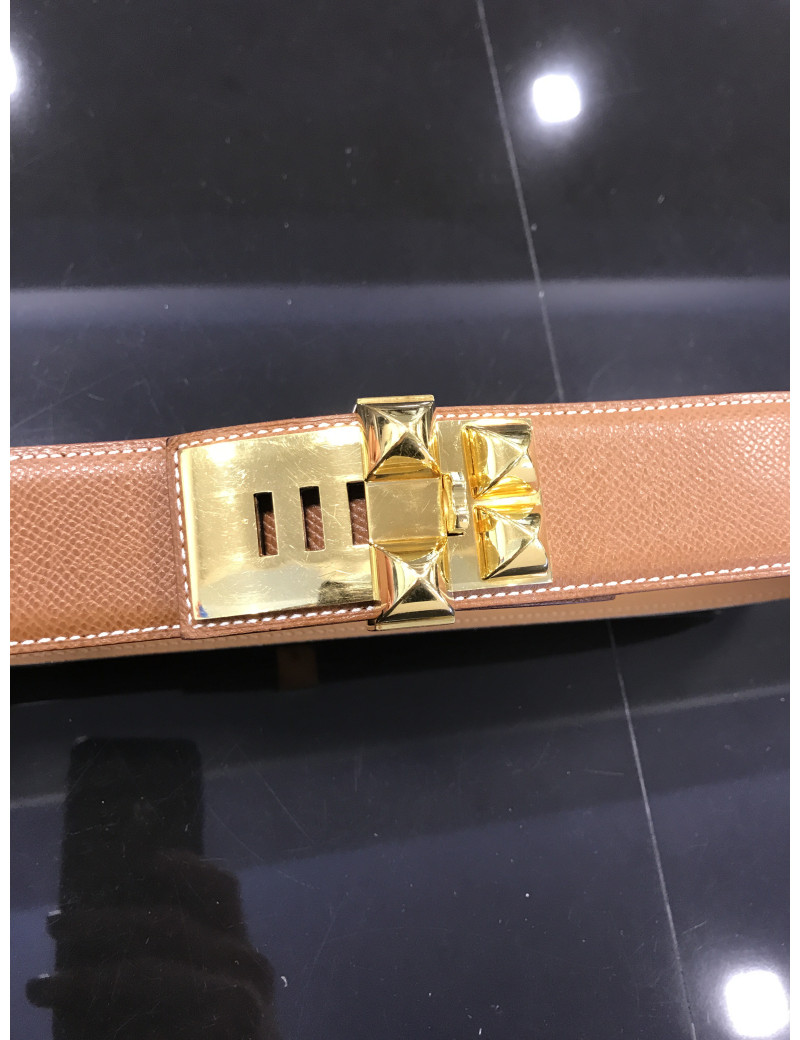 Ceinture Médor HERMES  T 68 gold