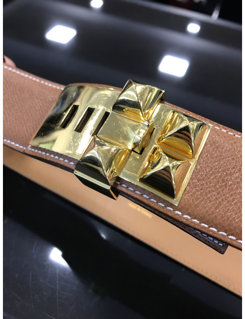 Ceinture Médor HERMES  T 68 gold