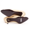 CHANEL Pumps 38.5FR in Smooth Black and Beige Two-tone Leather 