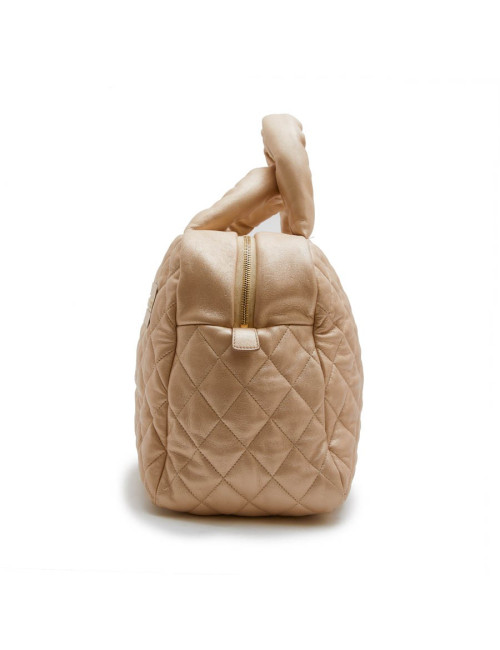 Sac Cocoon CHANEL cuir matelassé  or