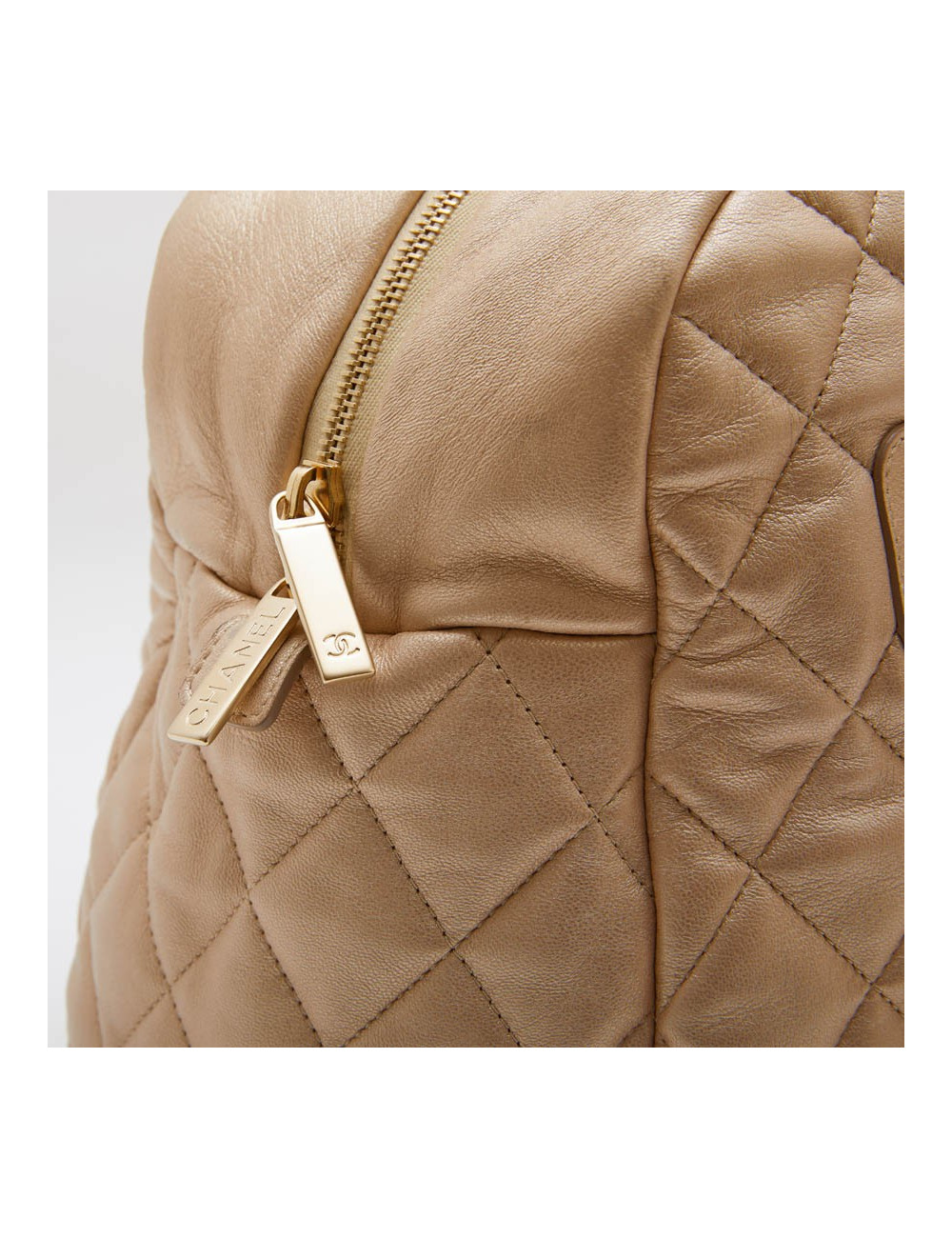Sac Cocoon CHANEL cuir matelassé  or