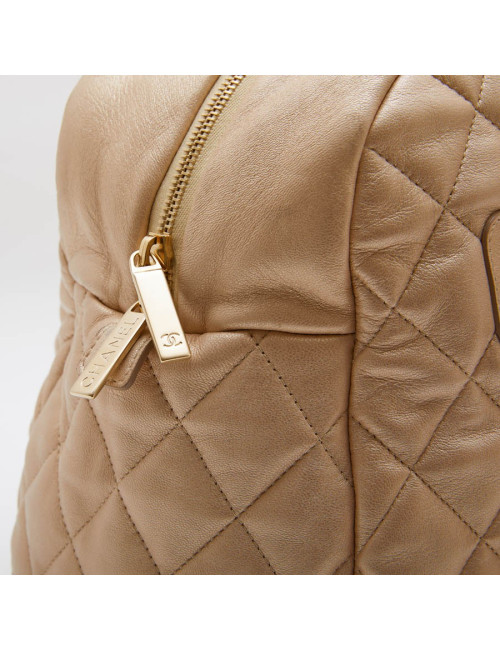 Sac Cocoon CHANEL cuir matelassé  or