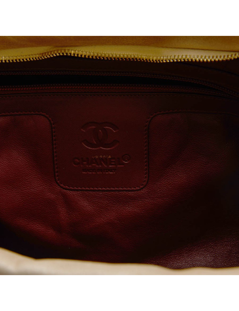 Sac Cocoon CHANEL cuir matelassé  or