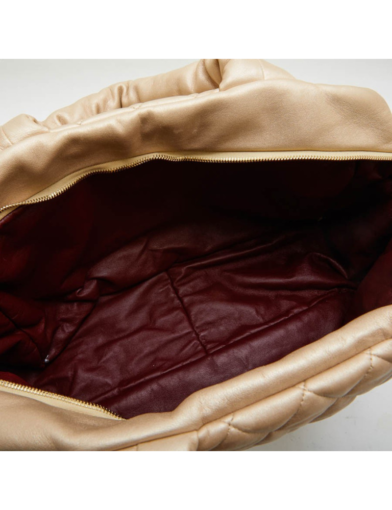 Sac Cocoon CHANEL cuir matelassé  or