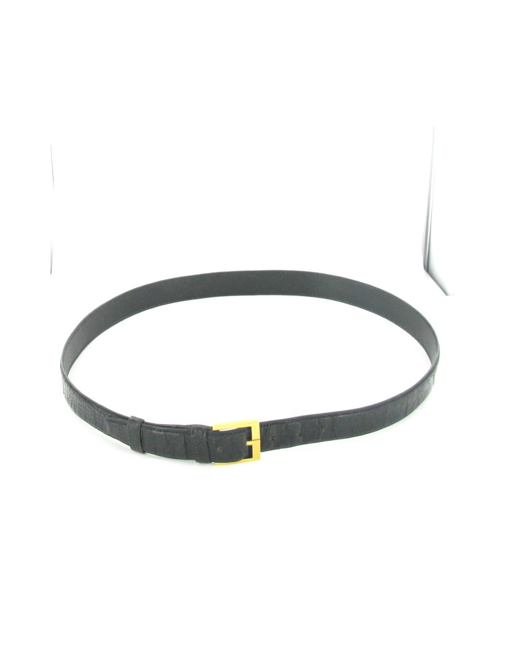 Ceinture croco noir MORABITO