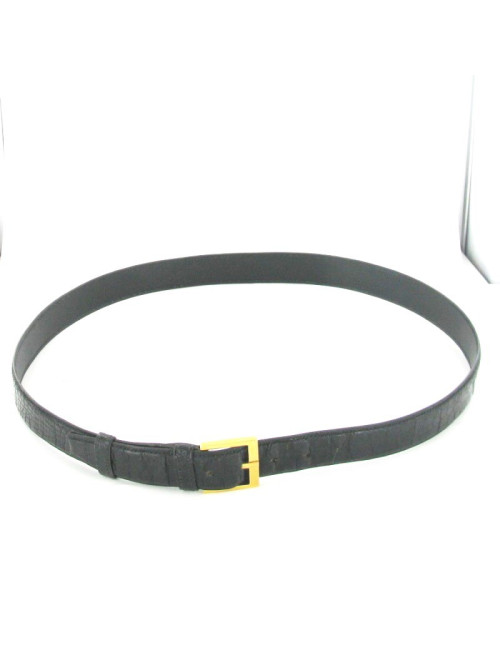 Ceinture croco noir MORABITO