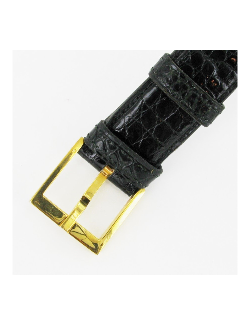 Ceinture croco noir MORABITO