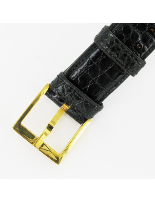 Ceinture croco noir MORABITO