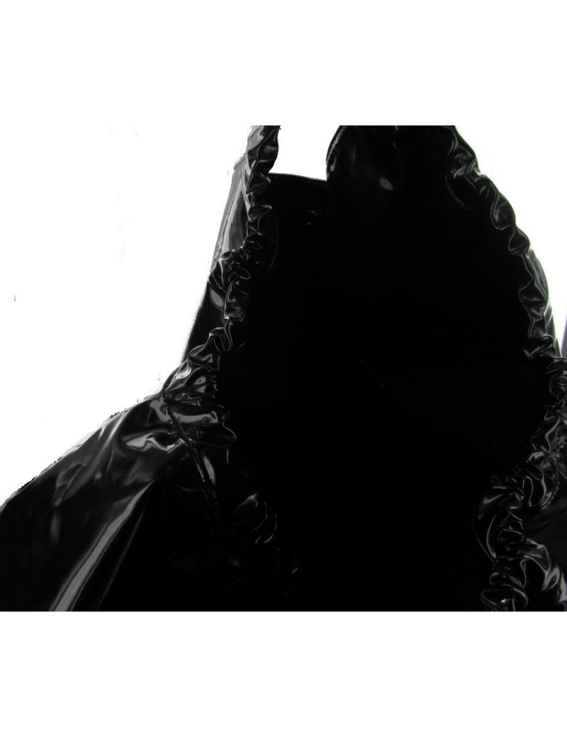 Sac CHANEL GM en cuir vernis noir