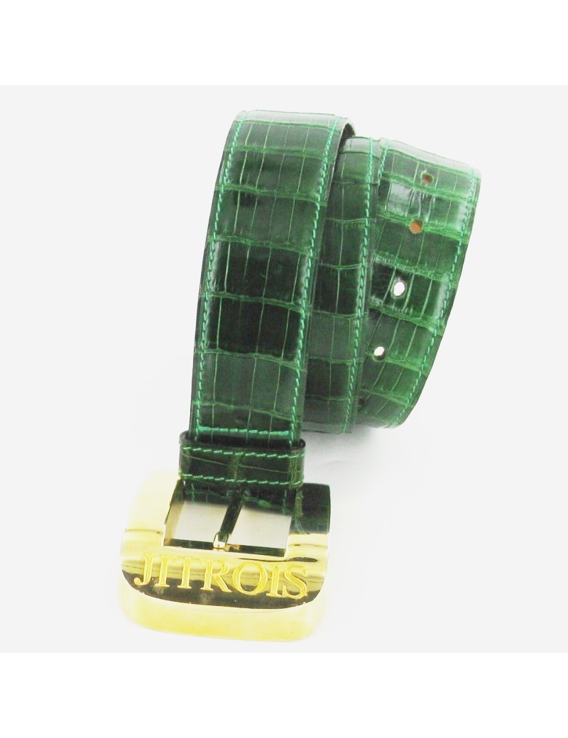 Belt Jean-Claude JITROIS Emerald crocodile