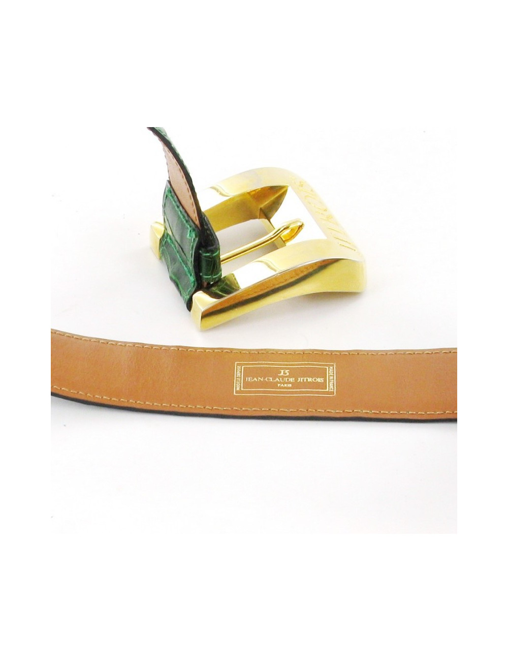 Belt Jean-Claude JITROIS Emerald crocodile