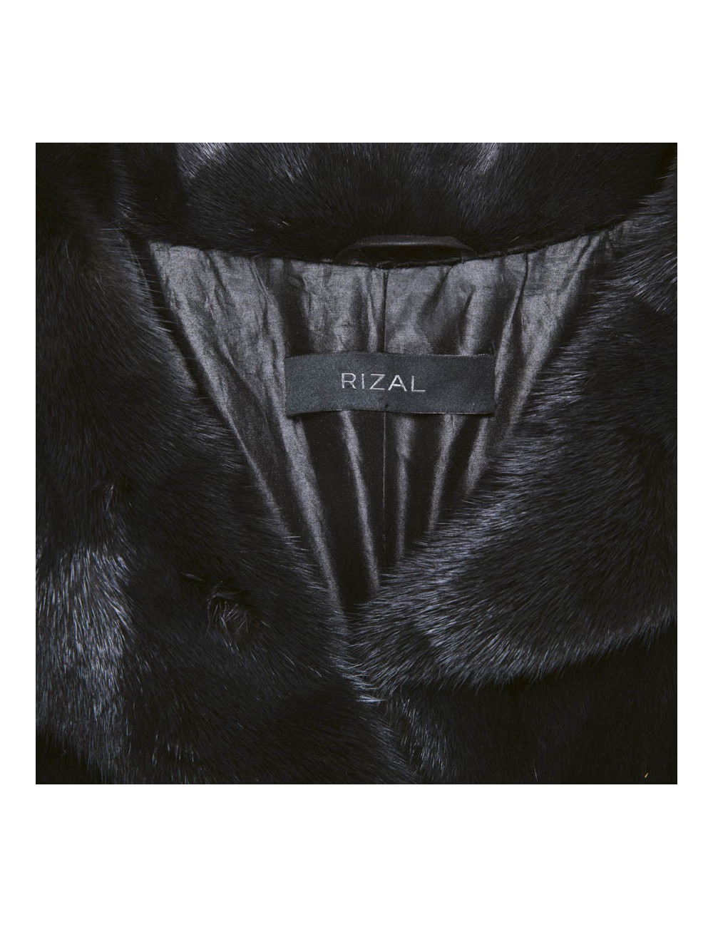 Manteau RIZAL T40   en vison bleu nuit 