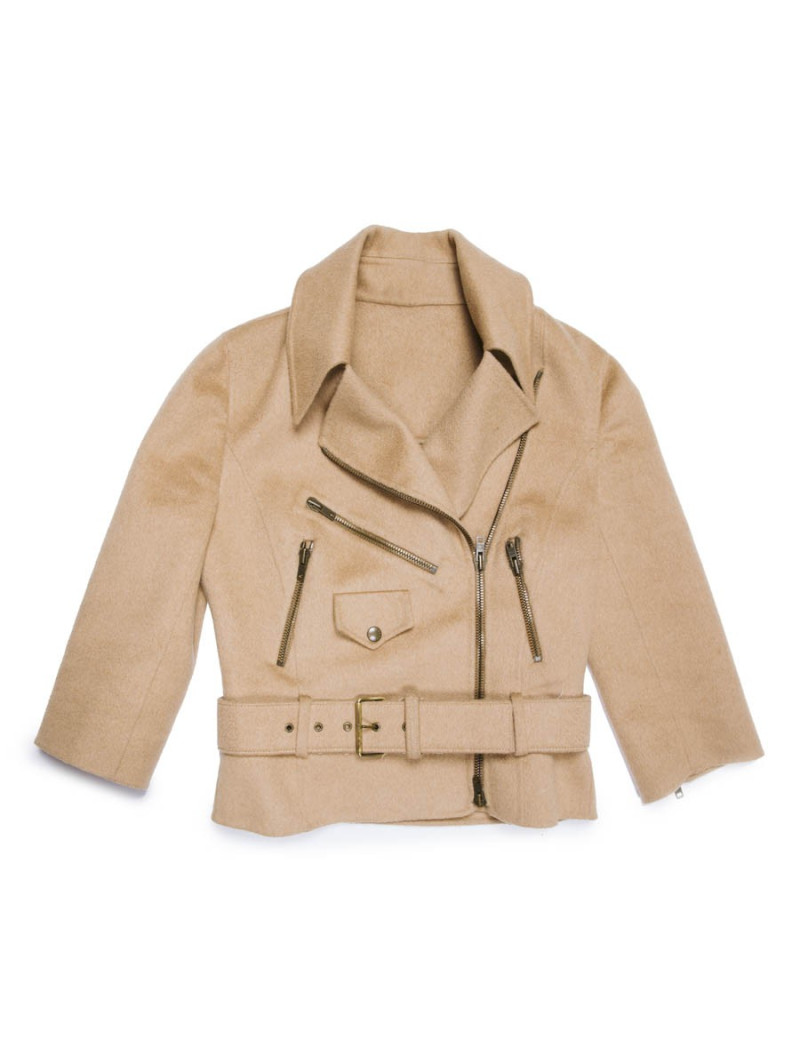 Veste SANS MARQUE manches trois quart en laine ? marron clair