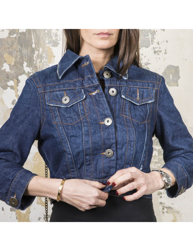 Blouson JEAN PAUL GAULTIER t 38 en toile denim