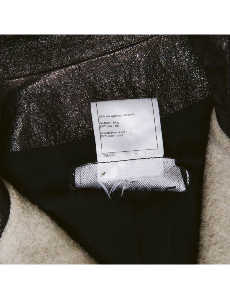 Veste CHANEL cuir noir T34