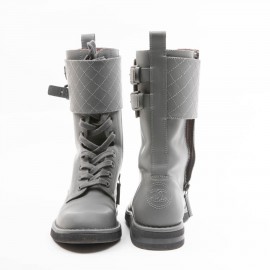 Boots T 37 CHANEL cuir gris