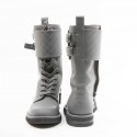Boots hautes T 37 CHANEL cuir lisse gris mat