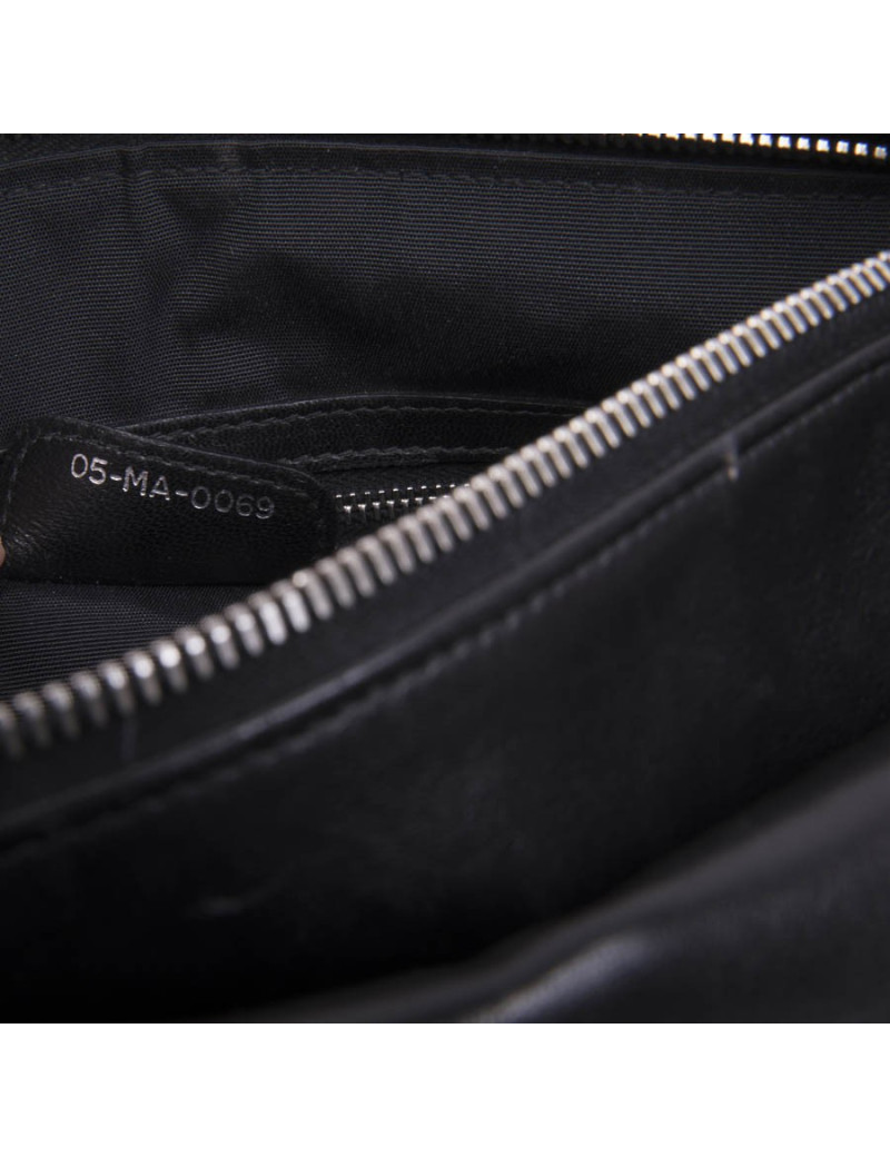 Sac DIOR en cuir matelassé noir