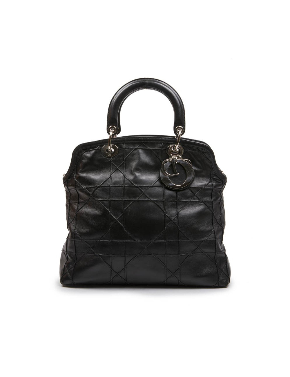 Sac DIOR en cuir matelassé noir