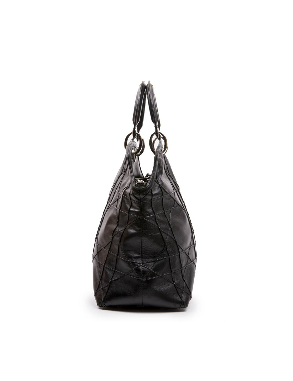 Sac DIOR en cuir matelassé noir