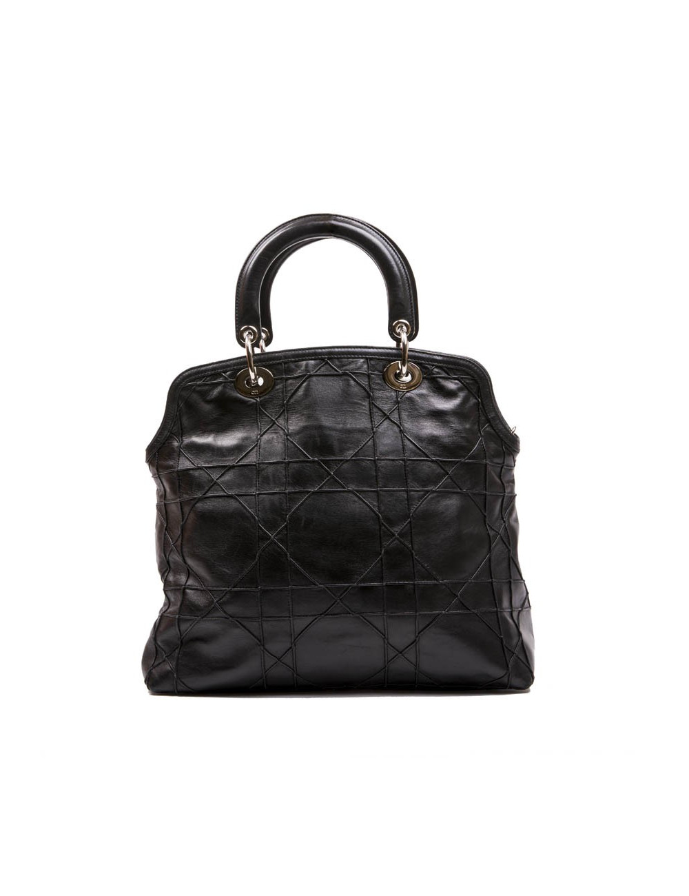 Sac DIOR en cuir matelassé noir