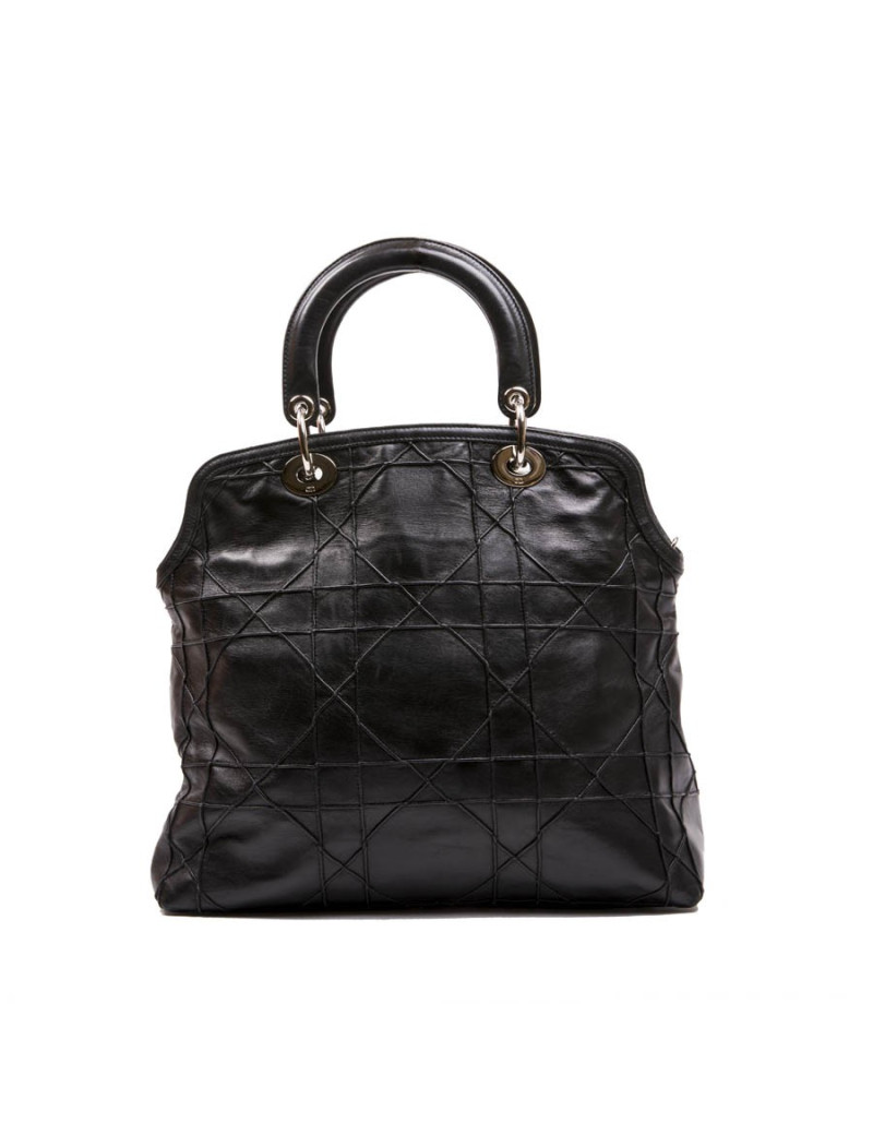 Sac DIOR en cuir matelassé noir