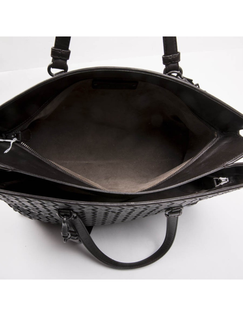 Sac BOTTEGA VENETA cuir tressé marron