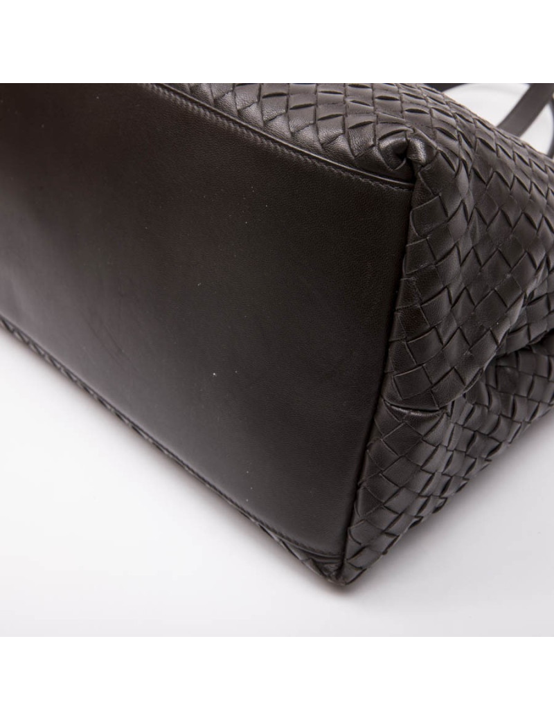 Sac BOTTEGA VENETA cuir tressé marron