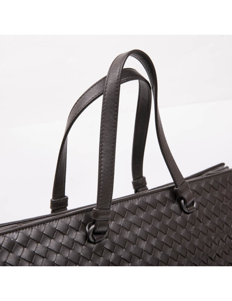 Sac BOTTEGA VENETA cuir tressé marron