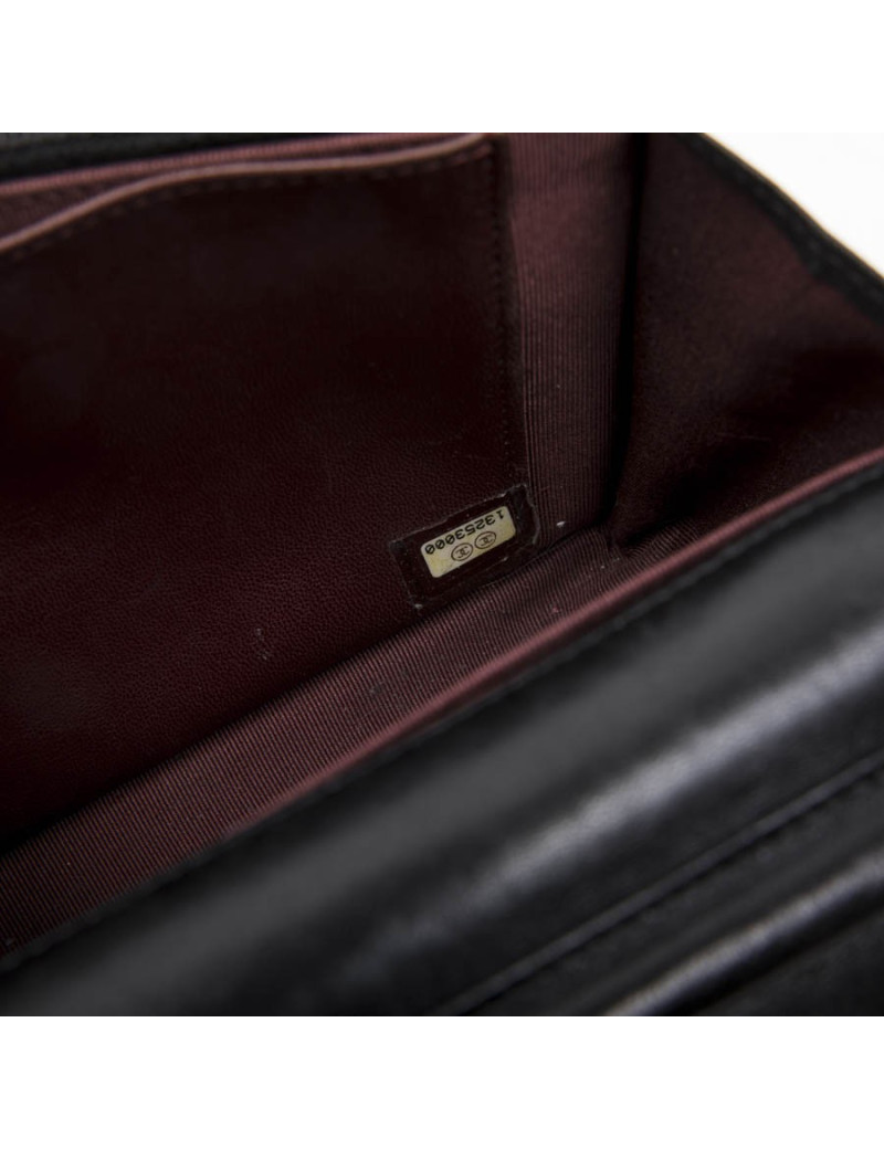 Sac Wallet CHANEL cuir matelassé noir